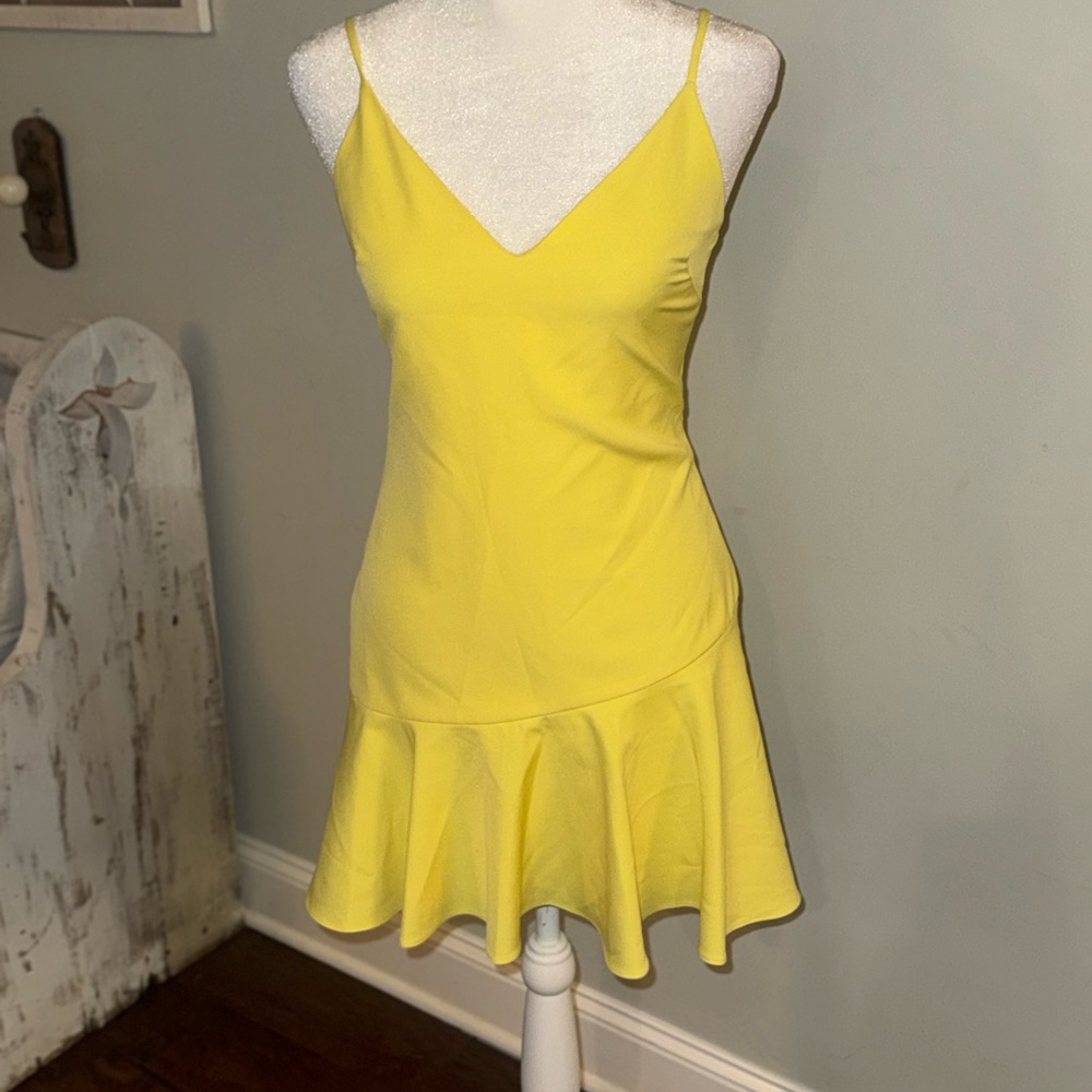 Lovers + Friends Yellow Mini Dress perfect Graduation dress